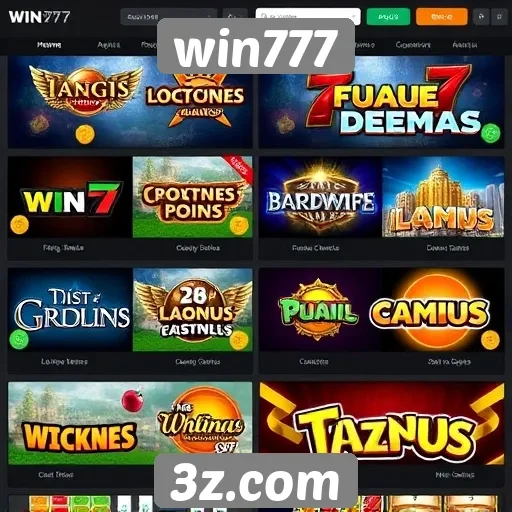 Comparativo de jogos disponíveis na plataforma win777